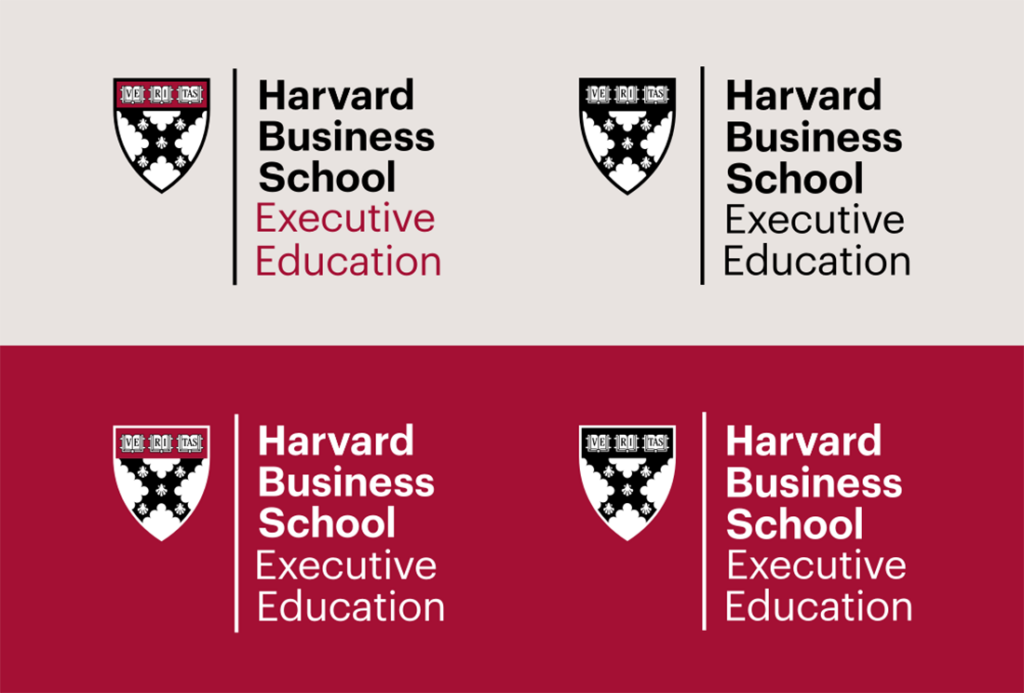 HBS Executive Education Logo Four Color Variations